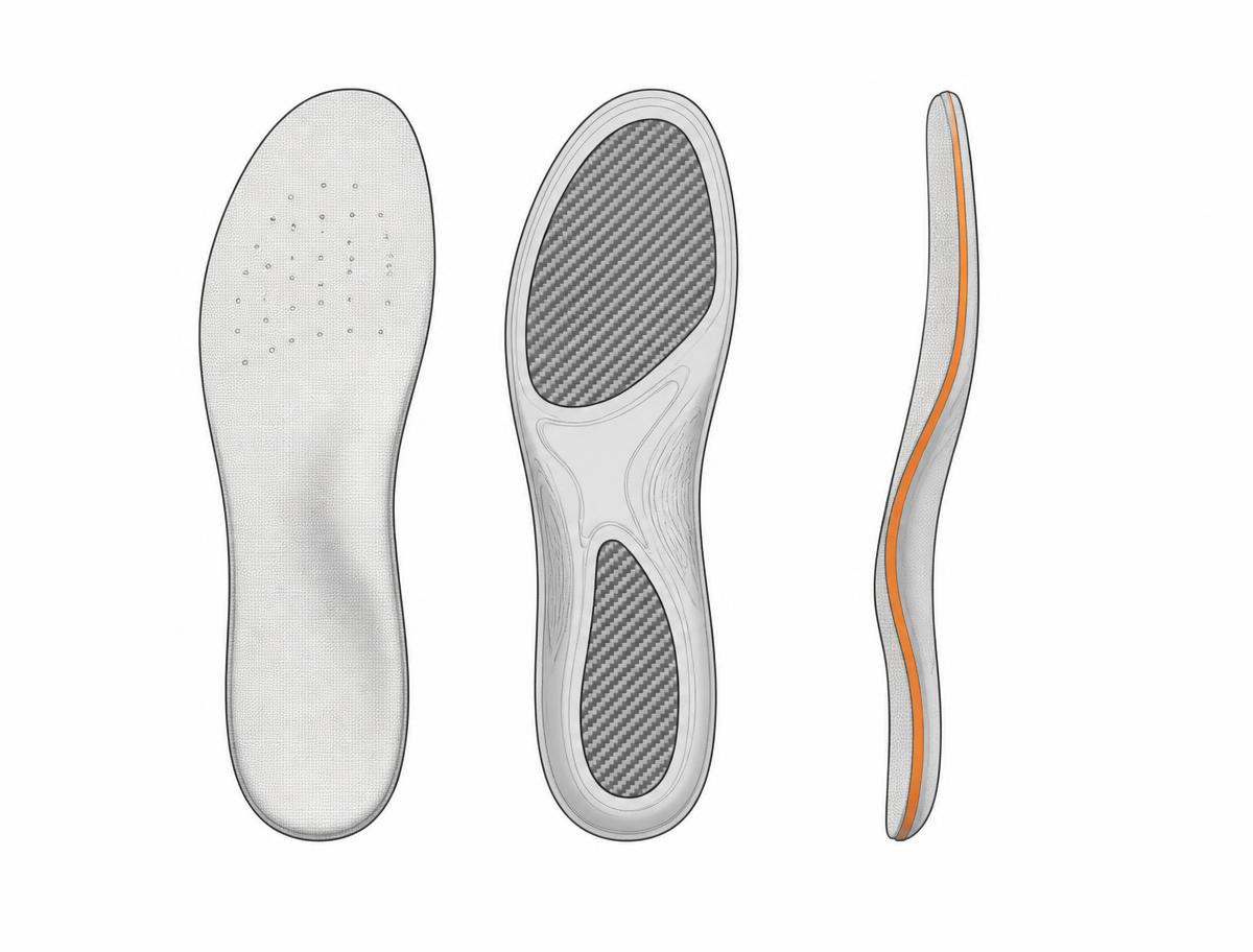 Technical line illustration of three CRBN carbon inserts side by side